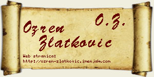 Ozren Zlatković vizit kartica